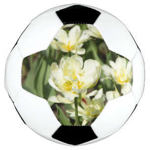 Balón De Fútbol Campo de tulipanes blancos Foto