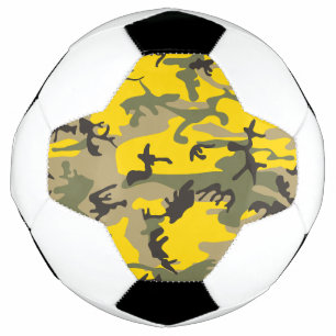 Balón De Fútbol Camuflaje amarillo y verde, militar, ejército