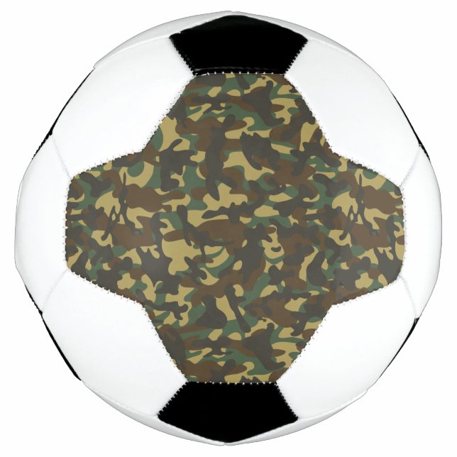 Balón De Fútbol Camuflaje de bosque  (Anverso)