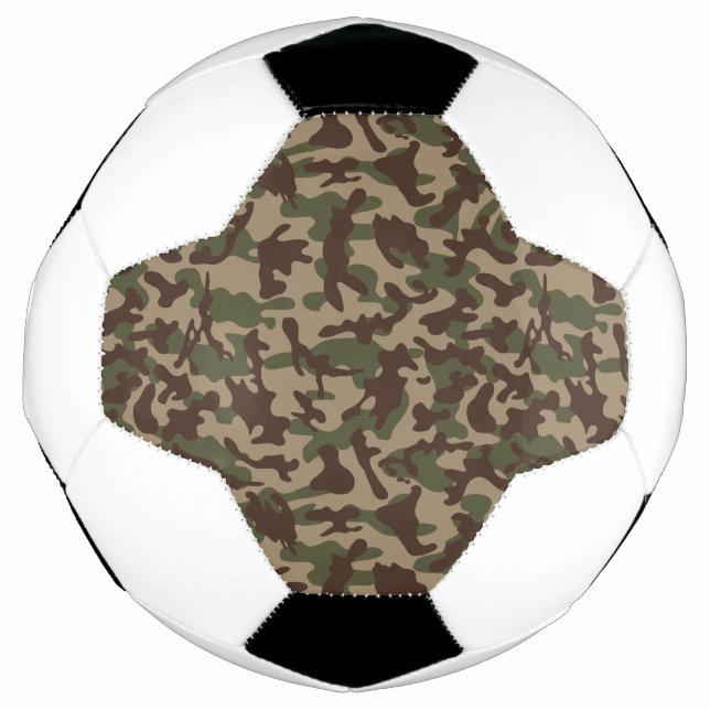 Balón De Fútbol Camuflaje de madera profunda (Anverso)