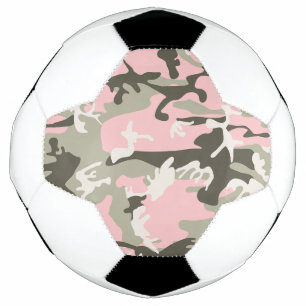 Balón De Fútbol Camuflaje rosa y verde, militar, militar