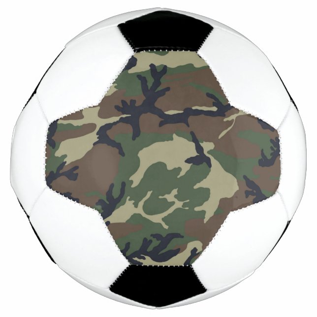 Balón De Fútbol Camuflaje verde marrón (Anverso)