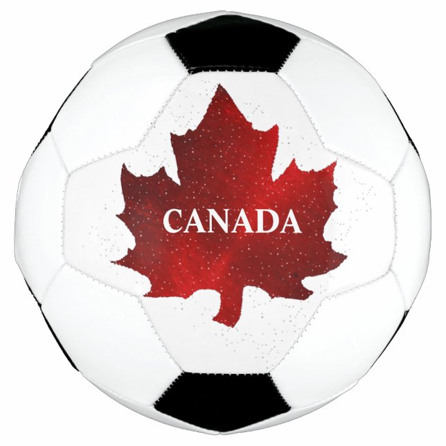 Balón De Fútbol CANADÁ Red Maple Leaf Soccer Ball (Anverso)