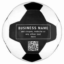 Balón De Fútbol Cargar código QR o logotipo | Negro moderno