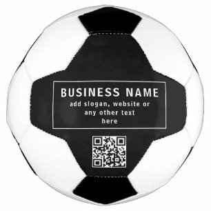 Balón De Fútbol Cargar código QR o logotipo   Negro moderno