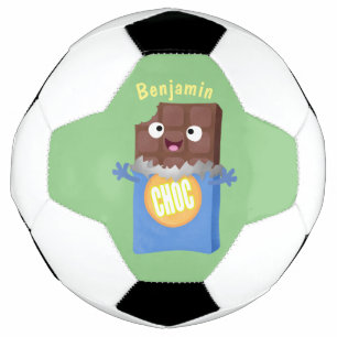 Balón De Fútbol Caricatura de dibujos animados de un dulce chocola