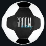 Balón De Fútbol Cartas en negrita "Groom" fiesta de boda personali<br><div class="desc">Regalos personalizados para tu fiesta de bodas.</div>