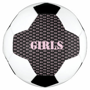 Balón De Fútbol Chicas de texto rosado lindo Soccerball