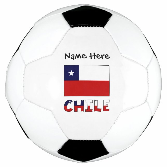 Balón De Fútbol Chile Bandera chilena personalizada (Anverso)