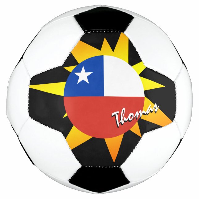 Balón De Fútbol Chile Fútbol y Bandera Chilena / BANG (Anverso)
