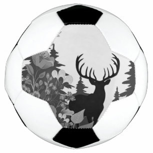 Balón De Fútbol Ciervo con Cuernos Grandes Fuera del Bosque