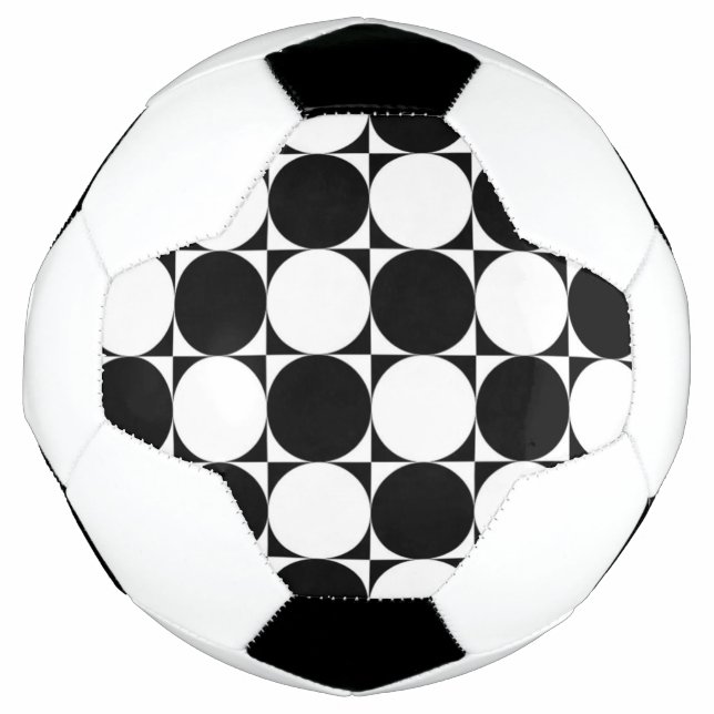 BALÓN DE FÚTBOL CÍRCULOS NEGROS Y BLANCOS (Anverso)