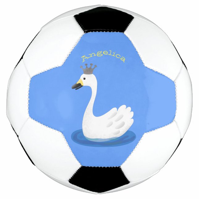 Balón De Fútbol Cisne blanco con personalizado de la corona (Anverso)