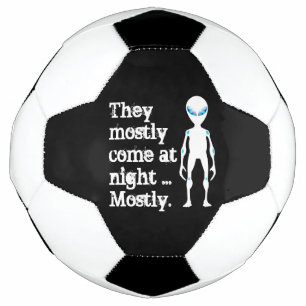 Balón De Fútbol Cita alienígena blanco negro