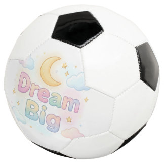 Balón De Fútbol Cita caprichosa en pastel suave sobre blanco