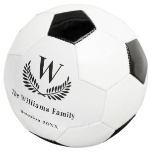 Balón De Fútbol Clásico de nombre de monograma de reunificación fa