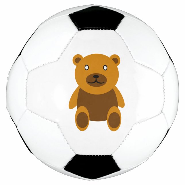 Balón De Fútbol Clásico de teddybear marrón (Anverso)