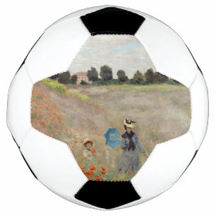 Balón De Fútbol Claude Monet - Campo de amapolas