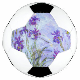 Balón De Fútbol Claude Monet - Lilac Irises / Iris Mauves