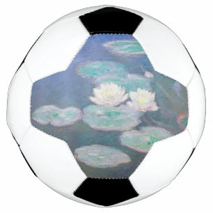 Balón De Fútbol Claude Monet - Lilies de agua, efecto nocturno
