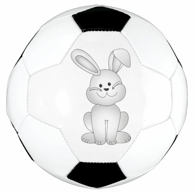 Balón De Fútbol Clíparte de conejo blanco (Anverso)