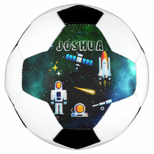 Balón De Fútbol Collage de un astronauta divertido personalizado