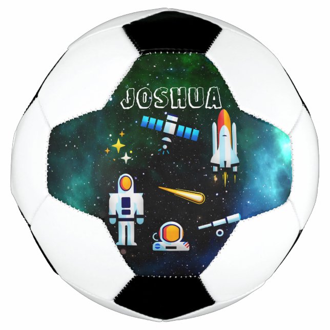 Balón De Fútbol Collage de un astronauta divertido personalizado (Anverso)