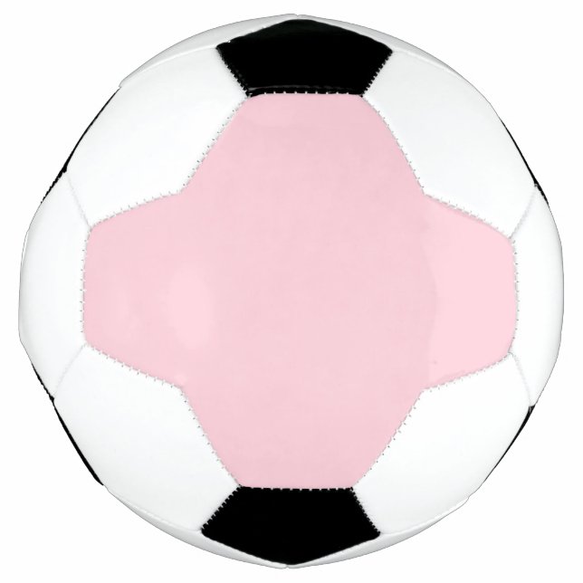 Balón De Fútbol Color sólido rosa pastel | Clásica | Elegante (Anverso)
