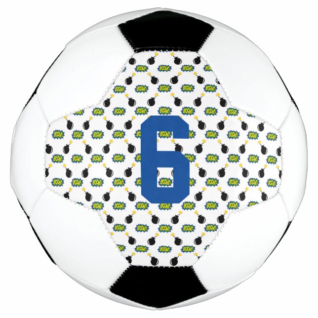 Balón De Fútbol Cómics divertidos superhéroes inteligentes de la e (Anverso)