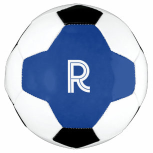 Balón de fútbol con azul