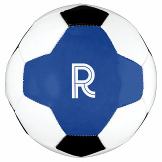 Balón de fútbol con azul