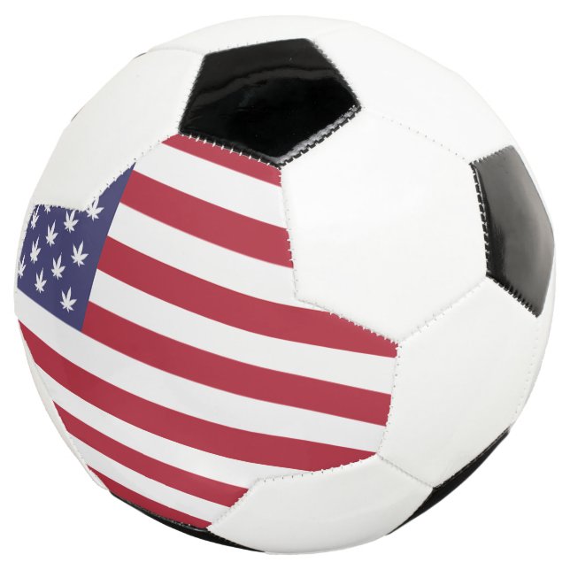 Balón de Fútbol con Bandera Americana (Tres cuartos)