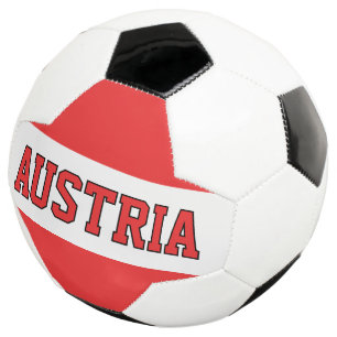 Balón de fútbol con bandera austriaca para fanátic