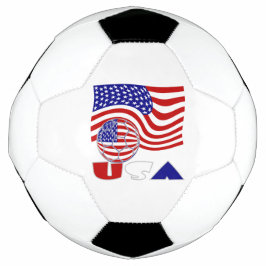 Balón de fútbol con bandera de EE. UU.