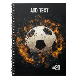 Balón de fútbol con cuaderno de fotos en espiral d