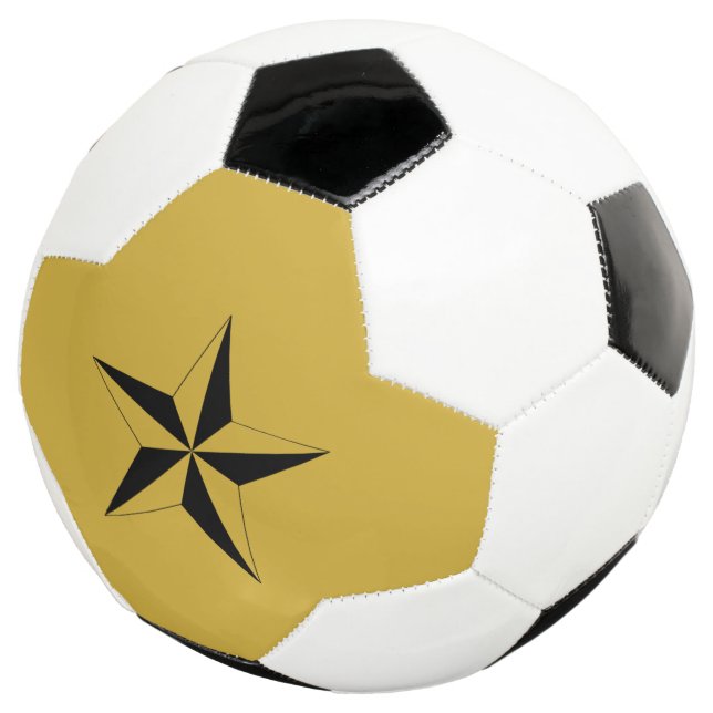 Balón de Fútbol con Diseño de Estrella Moderno (Tres cuartos)