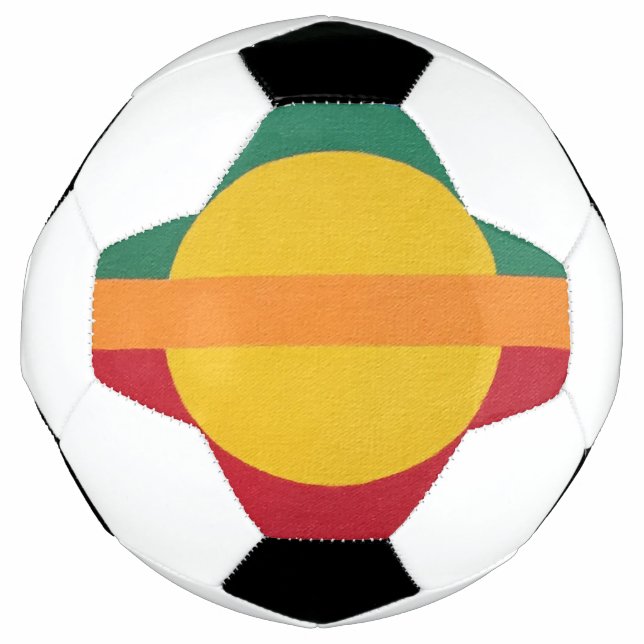 Balón De Fútbol Contemporary Yellow Sun Soccer Ball (Anverso)