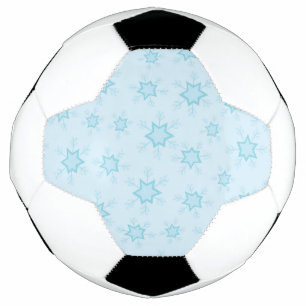 Balón De Fútbol Copos de nieve, hielo azul, helados de nieve, niev