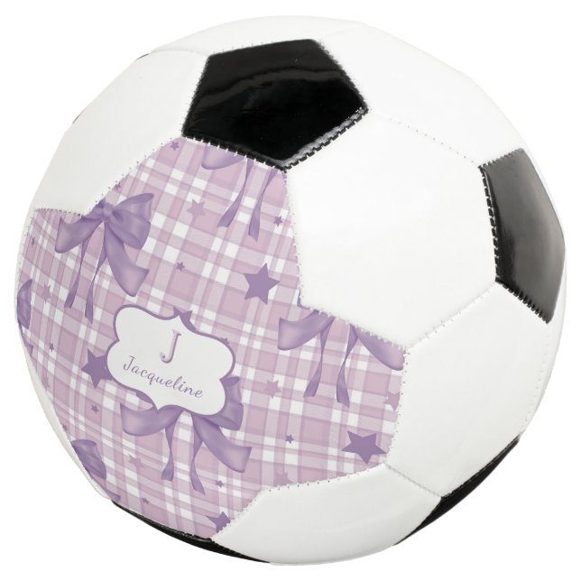 Balón De Fútbol Coquette Femenina Púrpura (Tres cuartos)