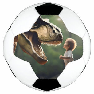 Balón De Fútbol **"Coraje desatado: un niño pequeño se enfrenta al