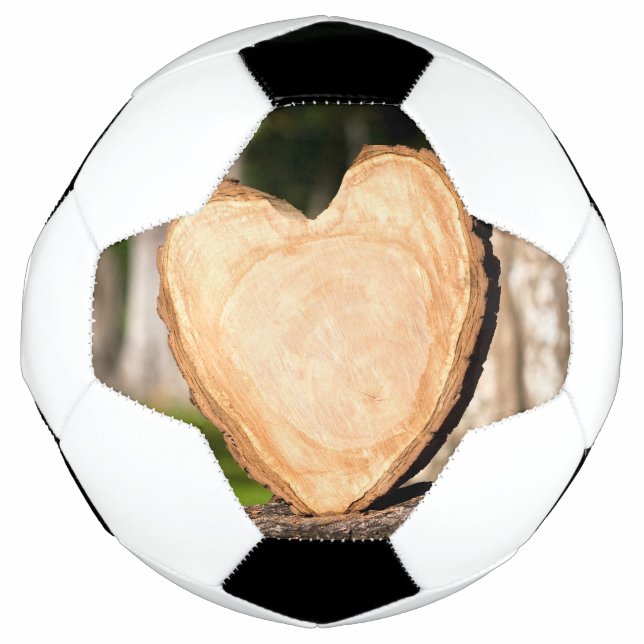 Balón De Fútbol corazón de madera (Anverso)