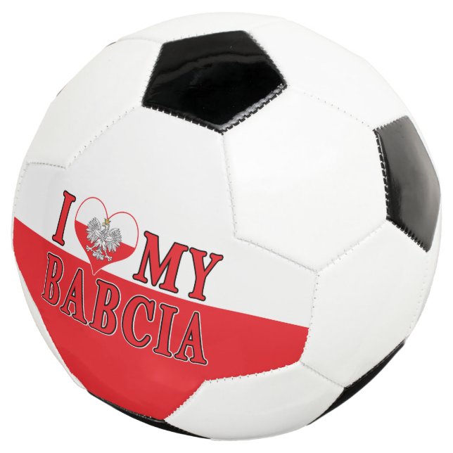 Balón De Fútbol Corazón de mi Babcia (Tres cuartos)