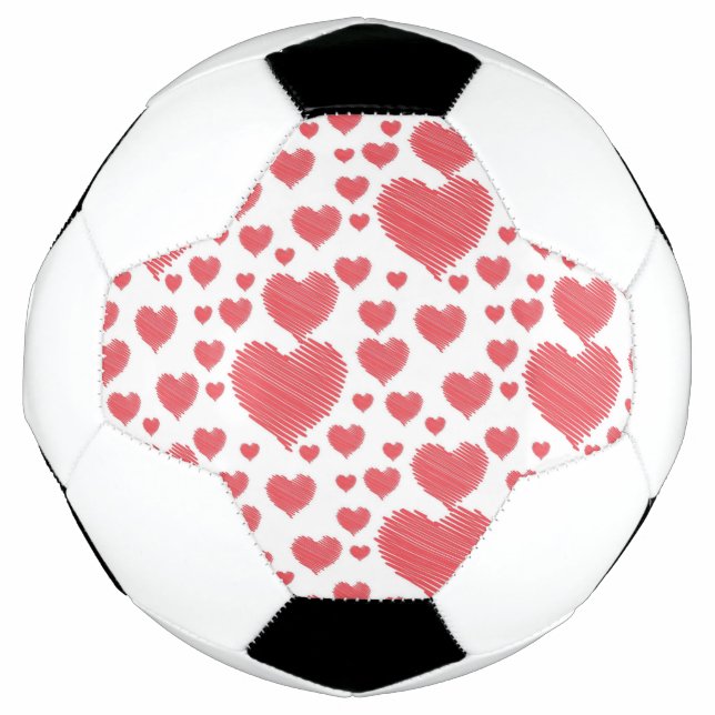 Balón De Fútbol Corazones grises (Anverso)