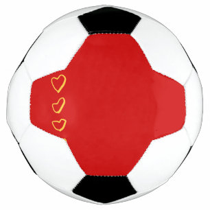 Balón De Fútbol Corazones Rojos
