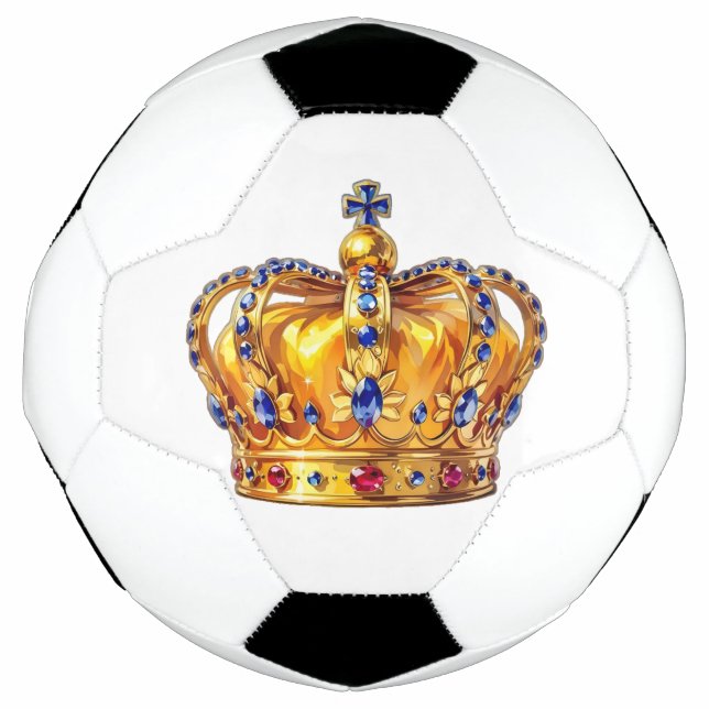 Balón De Fútbol Corona dorada real (Anverso)
