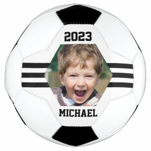 Balón De Fútbol Correa negra personalizada de foto Keepsake