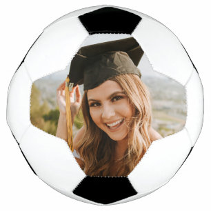 Balón De Fútbol Crea Tu Propia Foto Personalizada de Graduado