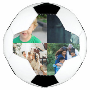 Balón De Fútbol Crea tu propio collage de 4 fotos
