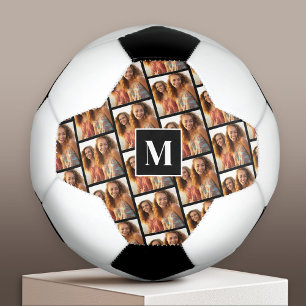 Balón De Fútbol Crear un Collage de fotos Personalizado - 1 Monogr