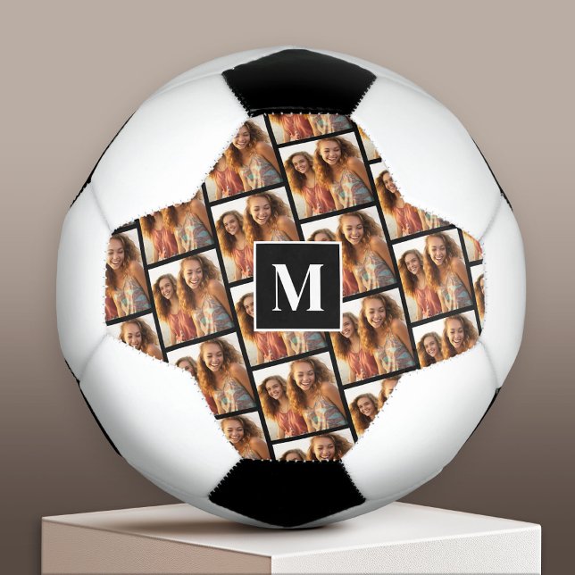 Balón De Fútbol Crear un Collage de fotos Personalizado - 1 Monogr (Custom Soccer Ball)